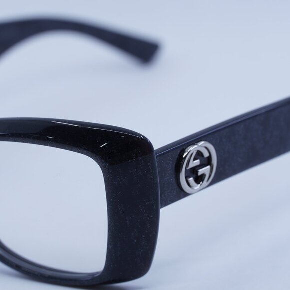 🕶️ New Gucci GG1697O 003 Eyeglasses - Dark Night Cosmic Glitter Frame - Picture 3 of 11
